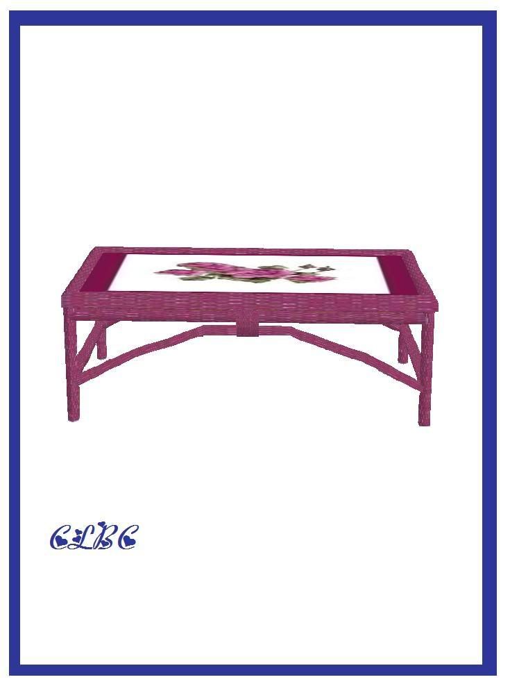 pink roses coffee table