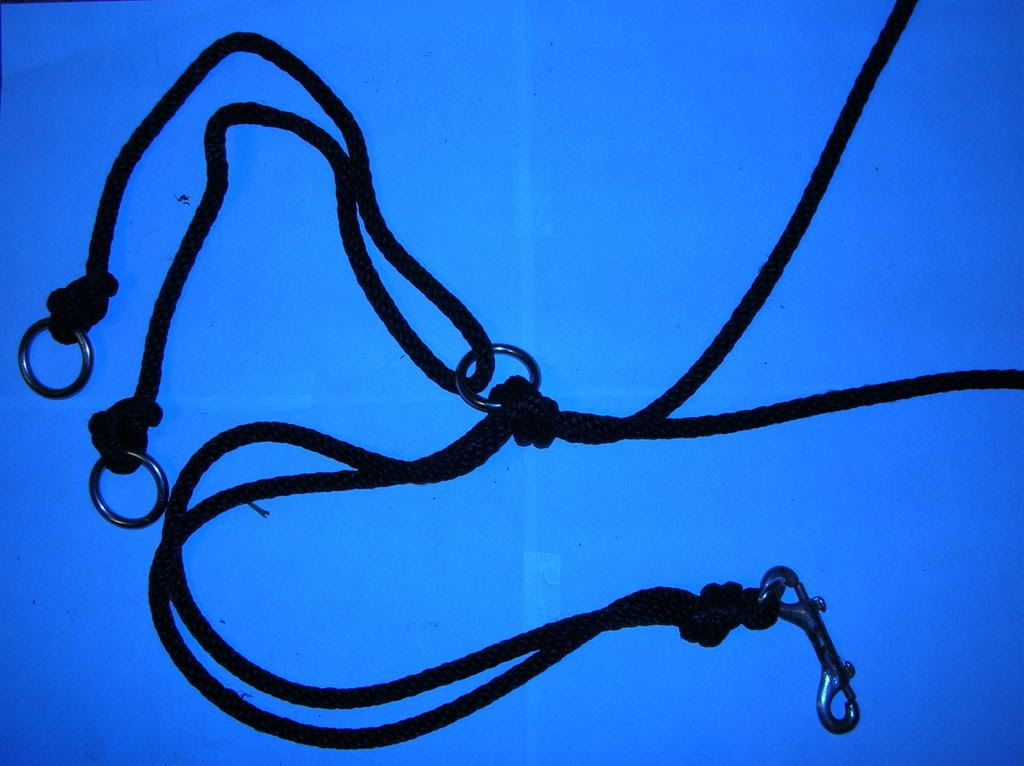 Black Rope Running Martingale/training Fork Photo by RavenCrest_Tack