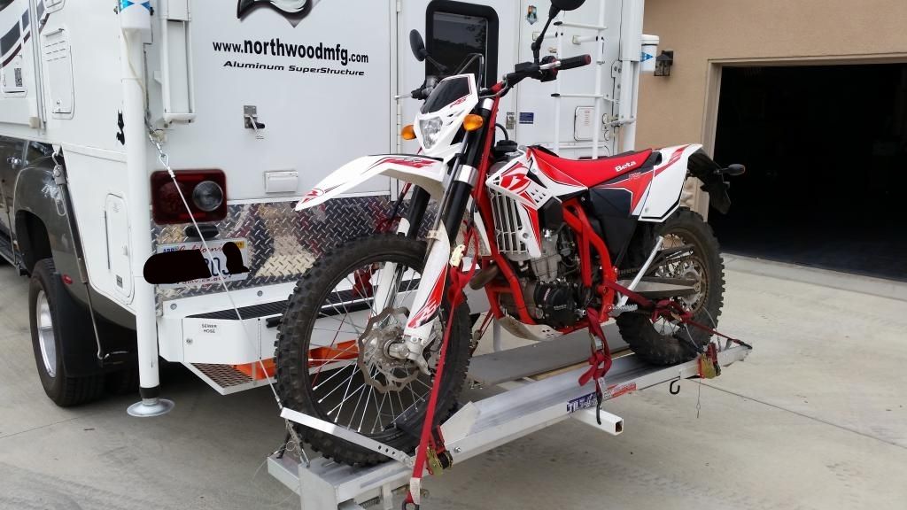 pop up camper dirt bike rack