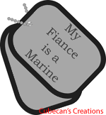My Fiance is a Marine Dog Tag Graphic
