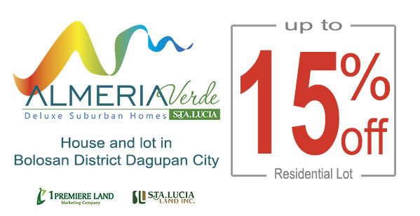 15 % discount on Almeria Verde Dagupan City Pangasinan