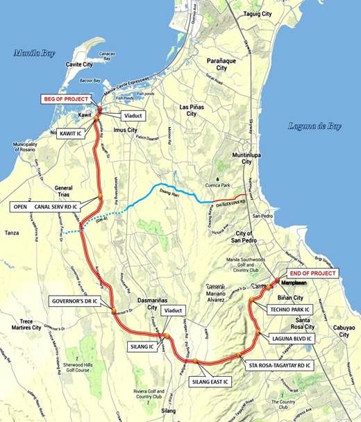 CALAX - Cavite-Laguna Map