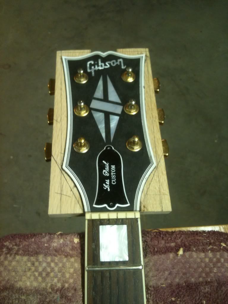 Turning an Epiphone headstock into Gibson????? Page 2 The Gear Page