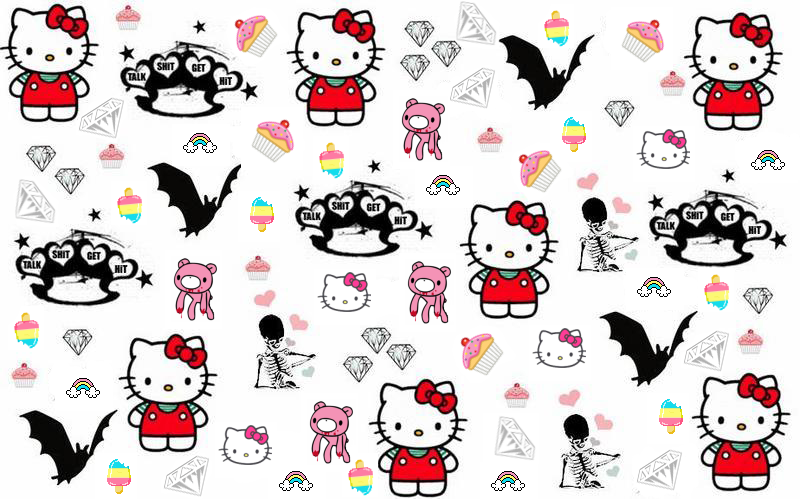 hello kitty emo backgrounds