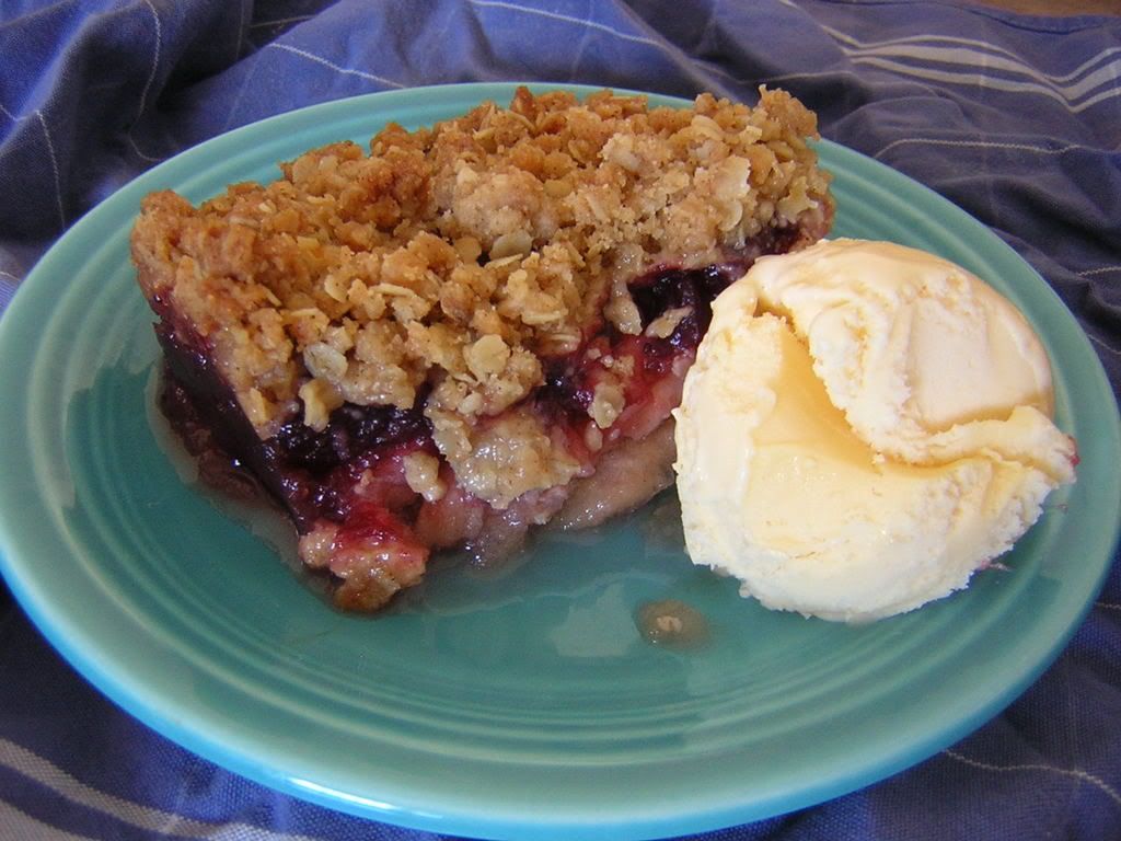 Apple Crisp with Cranberry Sauce Pictures, Images and Photos