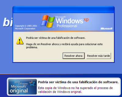 Como sacar la Falsificacion del Software de Windows Como sacar la Falsificacion del Software de Windows