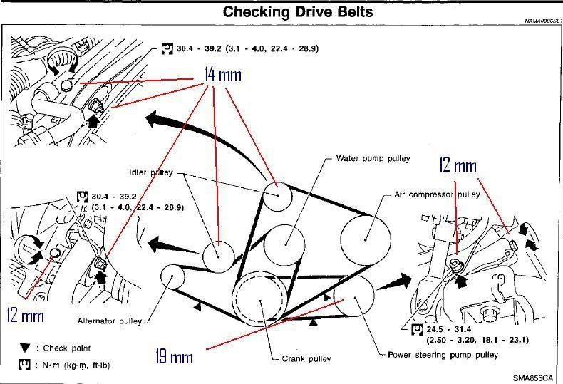 How to change belts on 2004 nissan pathfinder #7