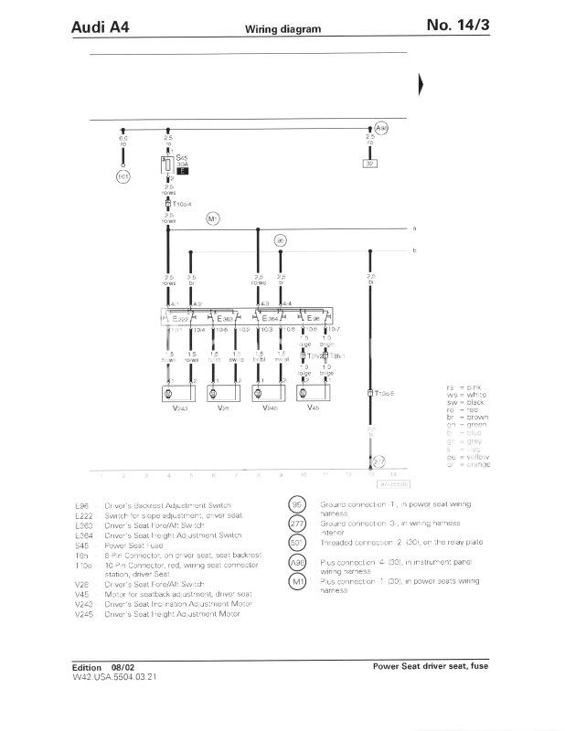 2002 a4 seats, wire harness help | VW Vortex - Volkswagen Forum