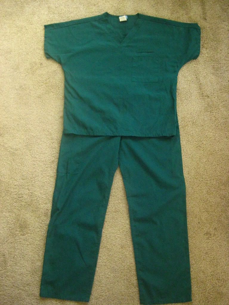 SCRUB HQ HIGH QUALITY BASICS Green V Neck Work Scrubs Set Top Bottoms 