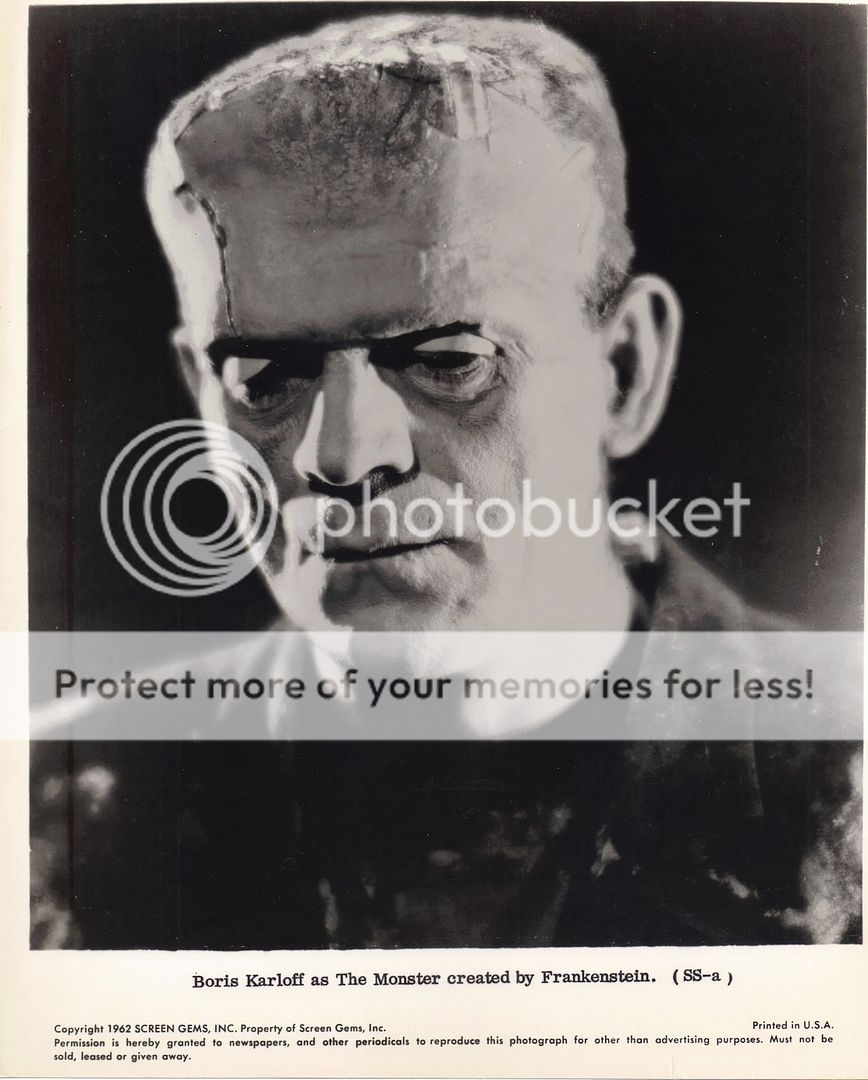 BORIS KARLOFF AUTOGRAPH AS FRANKENSTEIN   UNIQUE DISPLAY VINTATE 1930s