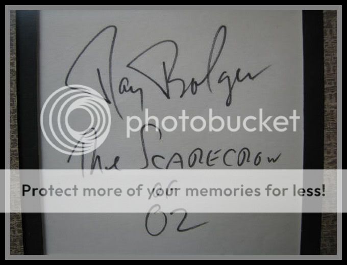 RAY BOLGER AUTOGRAPH   FRED STONE AUTOGRAPH ORIGINAL SCARECROWS IN 