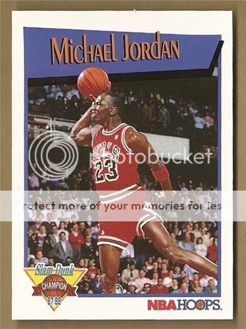MICHAEL JORDAN 1991 NBA HOOPS SLAM DUNK CHAMPION BK $15  