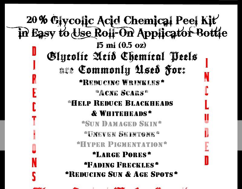 20% GLYCOLIC ACID Roll On Chemical Peel for Skin CA Hut  