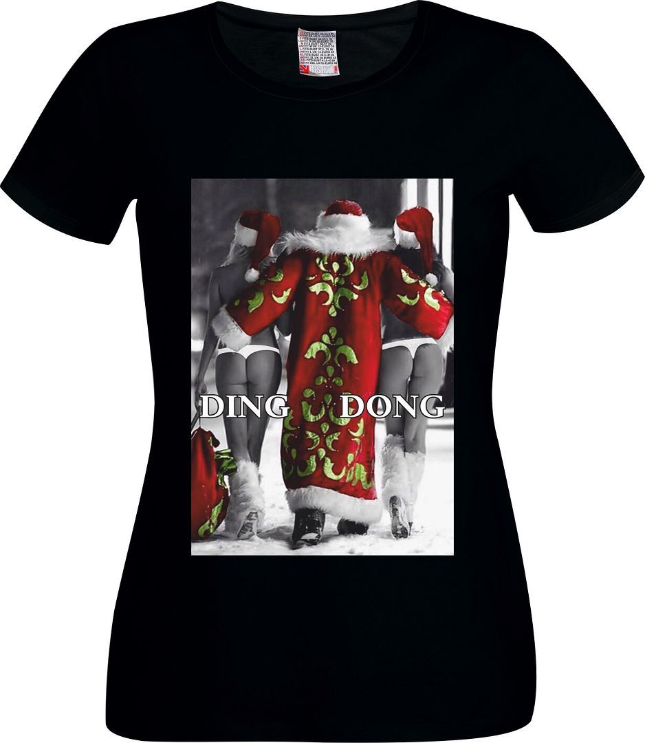 Photo Xmas Pin Up Girls Santa Chills Ding Dong Funny Father Novelty Christmas Photo Xmas Pin Up Girls Santa Chills Ding Dong Funny Father Novelty Christmas