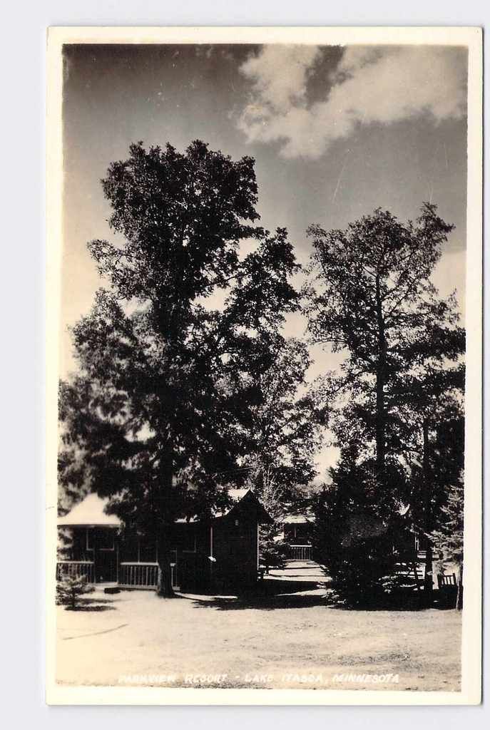 Rppc Real Photo Postcard Minnesota Lake Itasca Parkview Resort